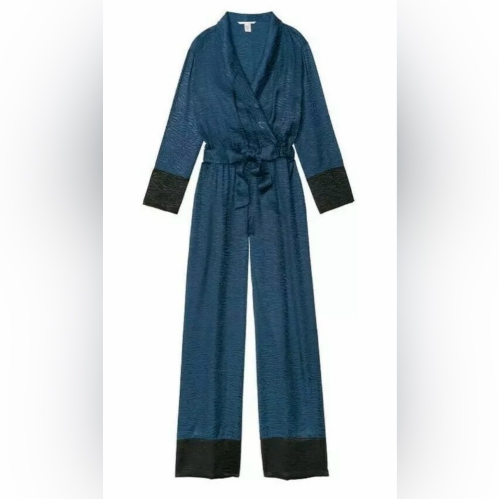 Vintage VICTORIA'S SECRET Zebra Jumpsuit Ensign Blue. XL. NWT